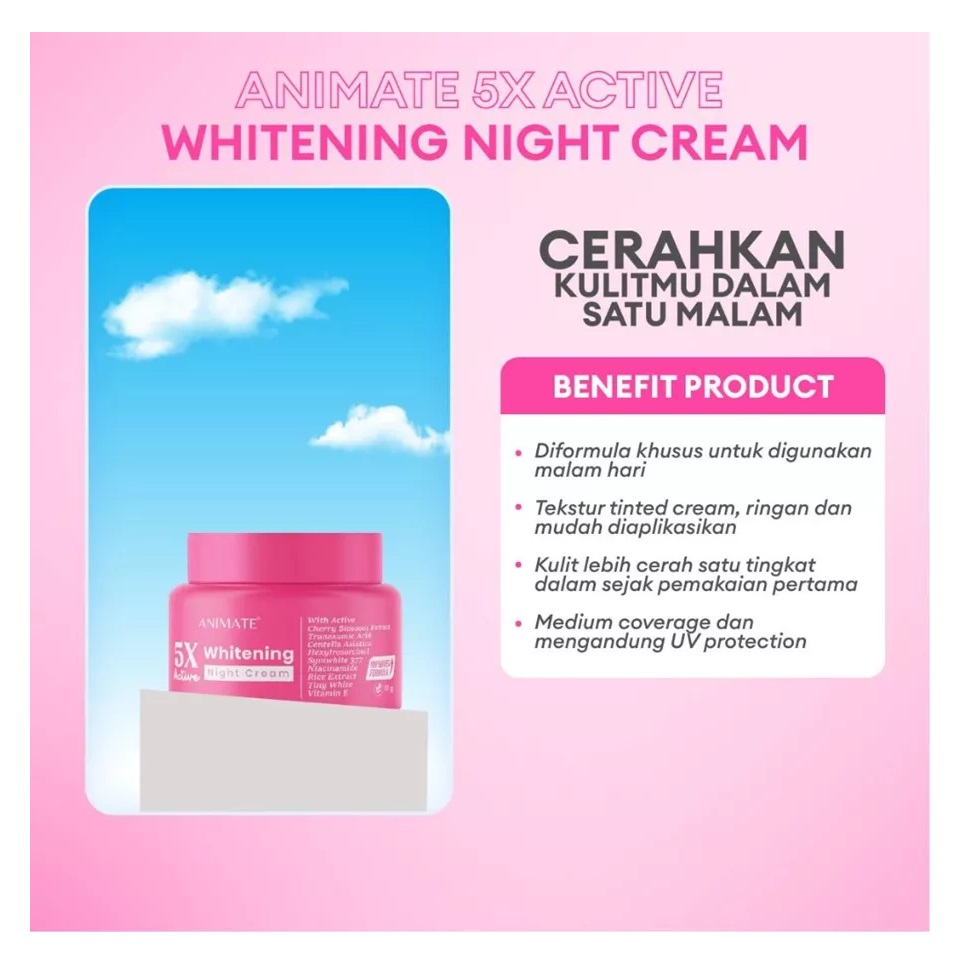 Animate 5X Active Whitening Night Cream