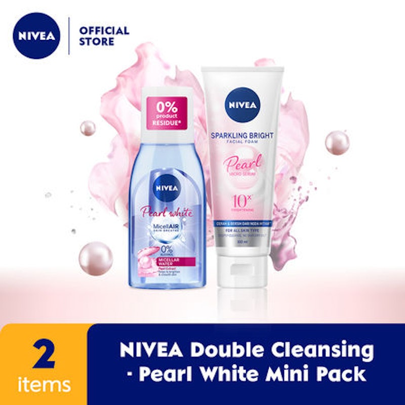 Double Cleansing Sparkling Bright Facial Foam Pearl + Pearl Bright MicellAir 2
