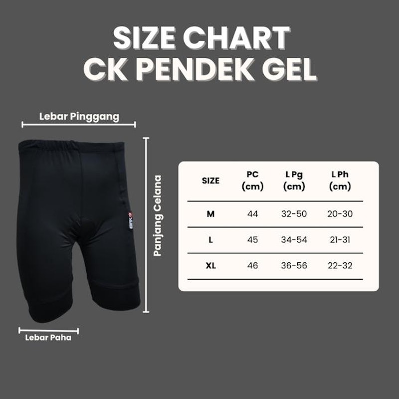 CPX Sport Celana Sepeda Ketat Padding 5