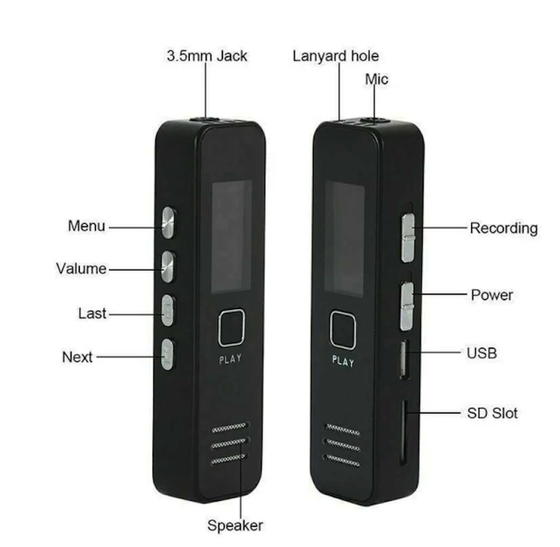 Audio Digital Mini Voice Recorder 32GB 5