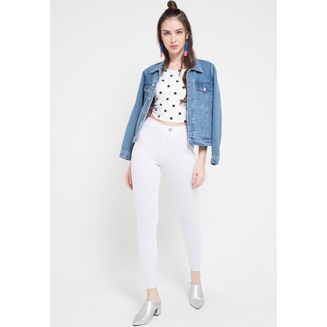 Jegging Wanita - Tregging White 1
