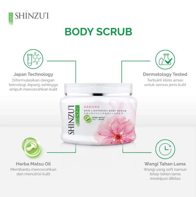 Shinzui Skin Lightening Body Scrub Sakura 3