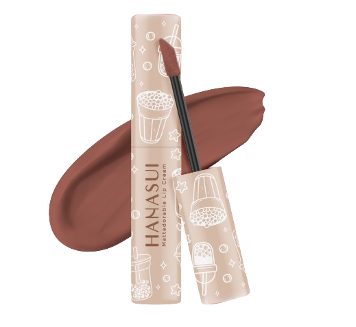 Hanasui ｜  Mattedorable Lip Cream Boba Edition 02 Brown Sugar