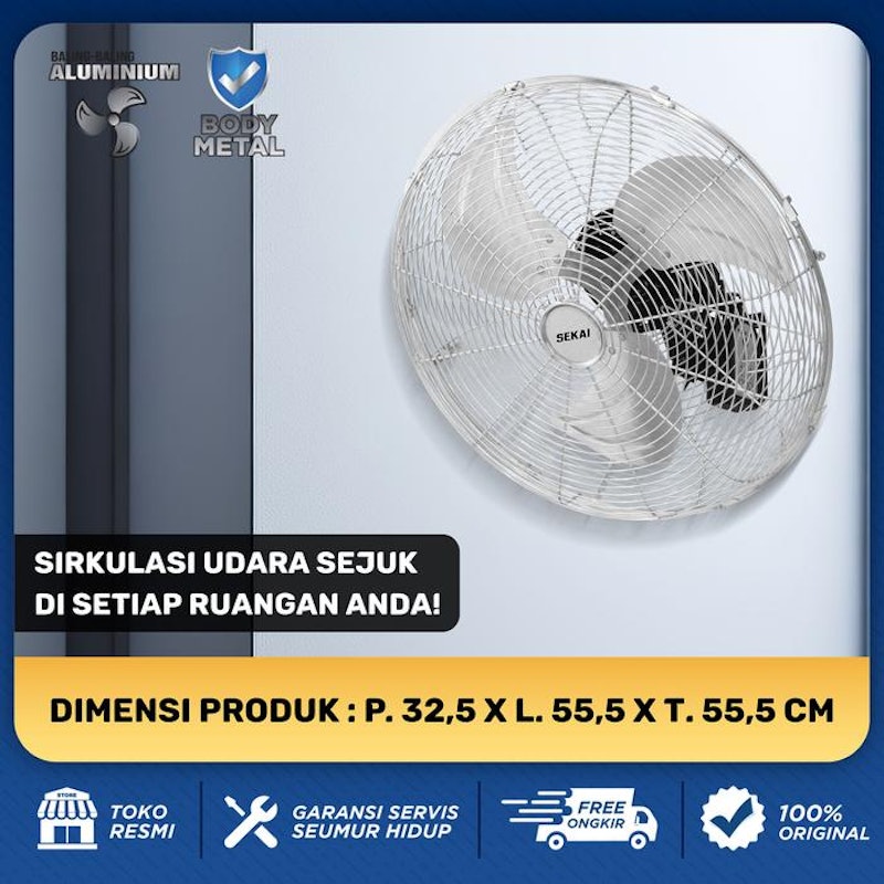 Sekai Kipas Angin Dinding Tornado 4