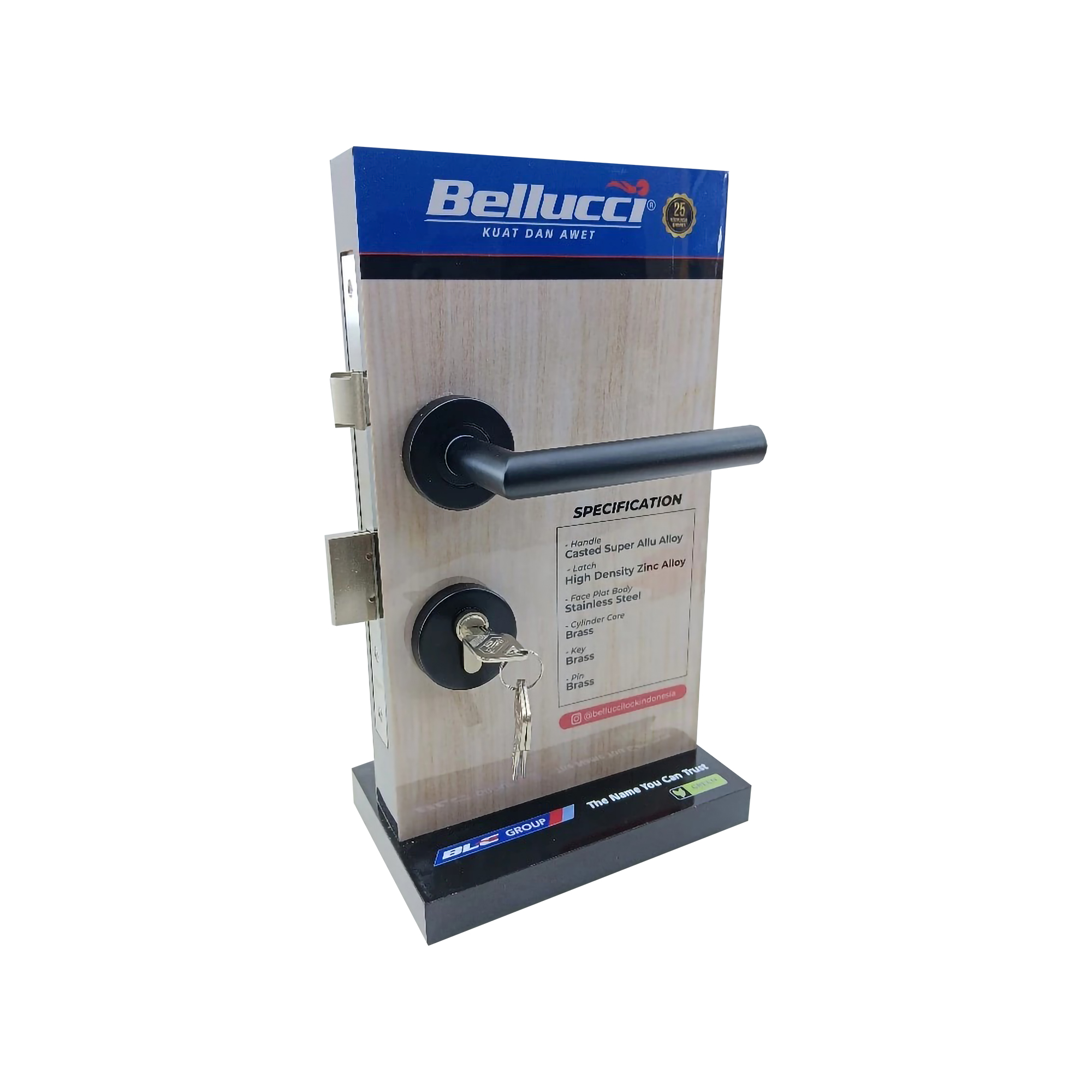 Bellucci Kunci Pintu Black ｜ 782