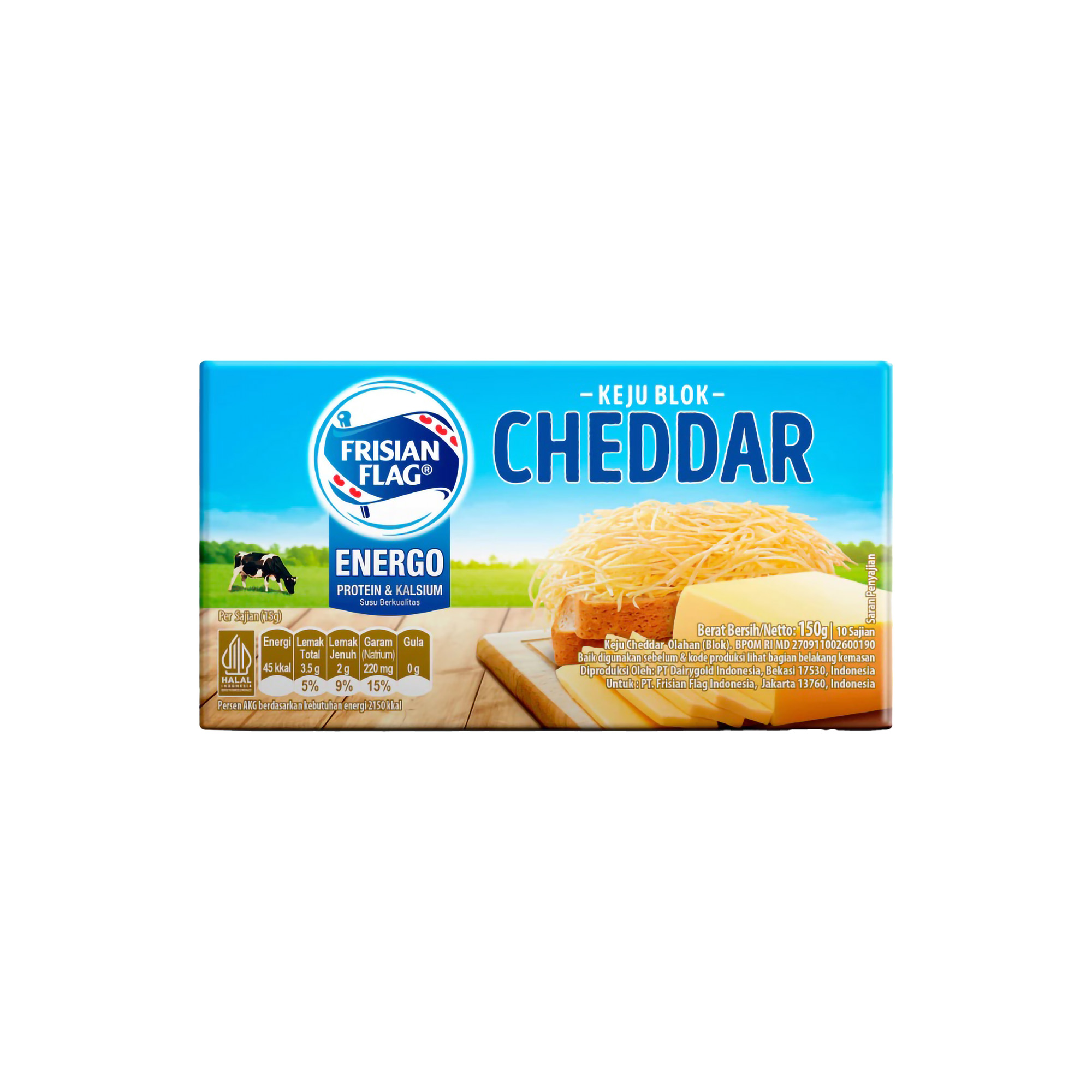 Frisian Flag Keju Cheddar Blok 150g 1