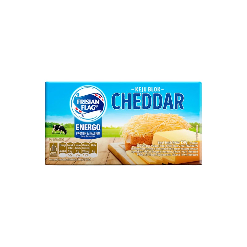 Frisian Flag Keju Cheddar Blok 150g 1