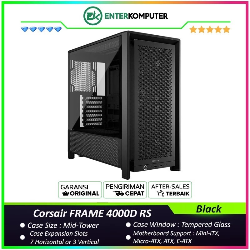 Corsair Corsair FRAME 4000D RS Modular Mid-Tower PC Case 