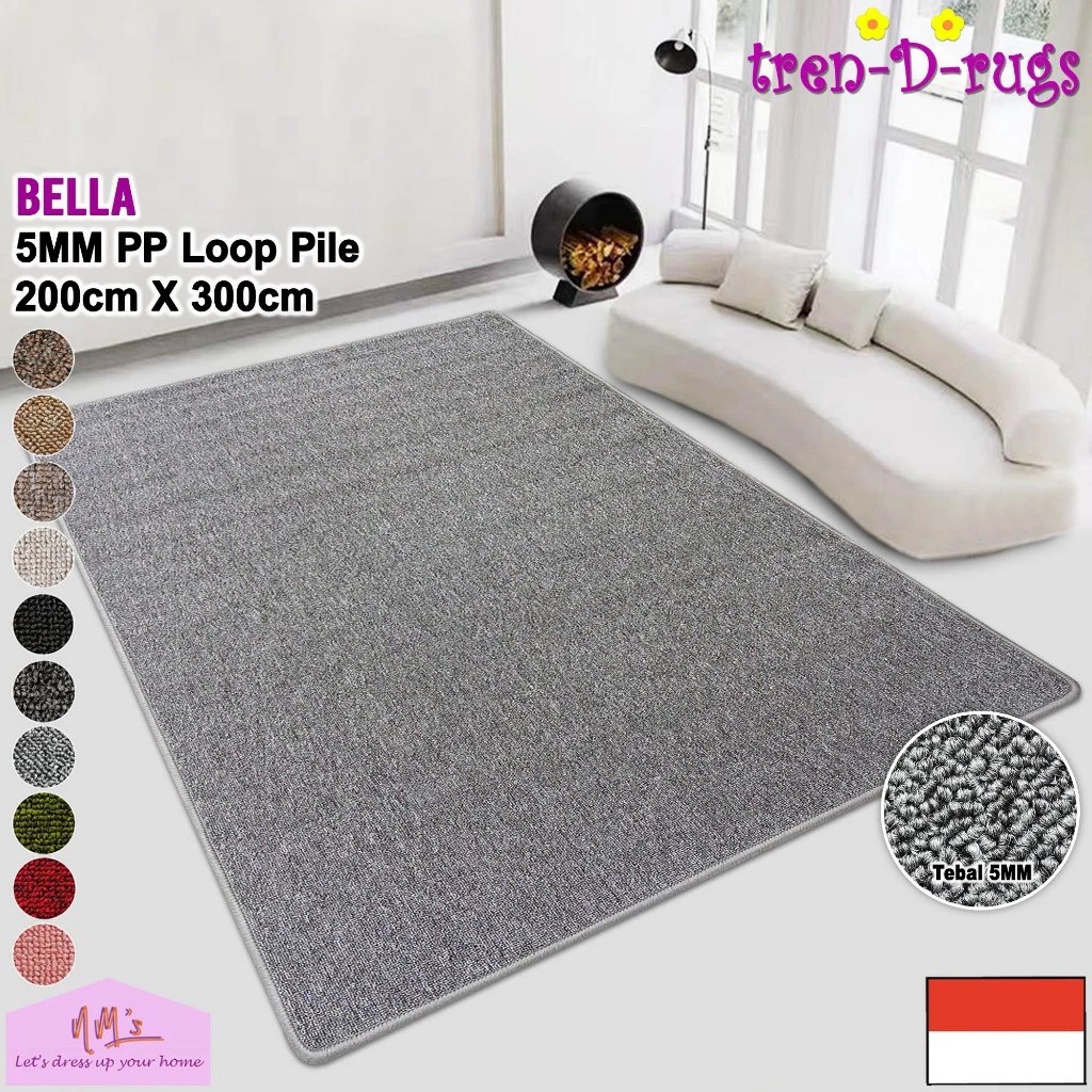  Tren-D-rugs Karpet Permadani Polos Bella Series