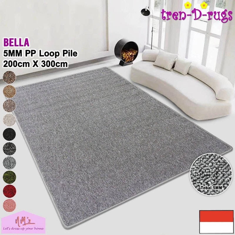 Tren-D-rugs Karpet Permadani Polos Bella Series 5