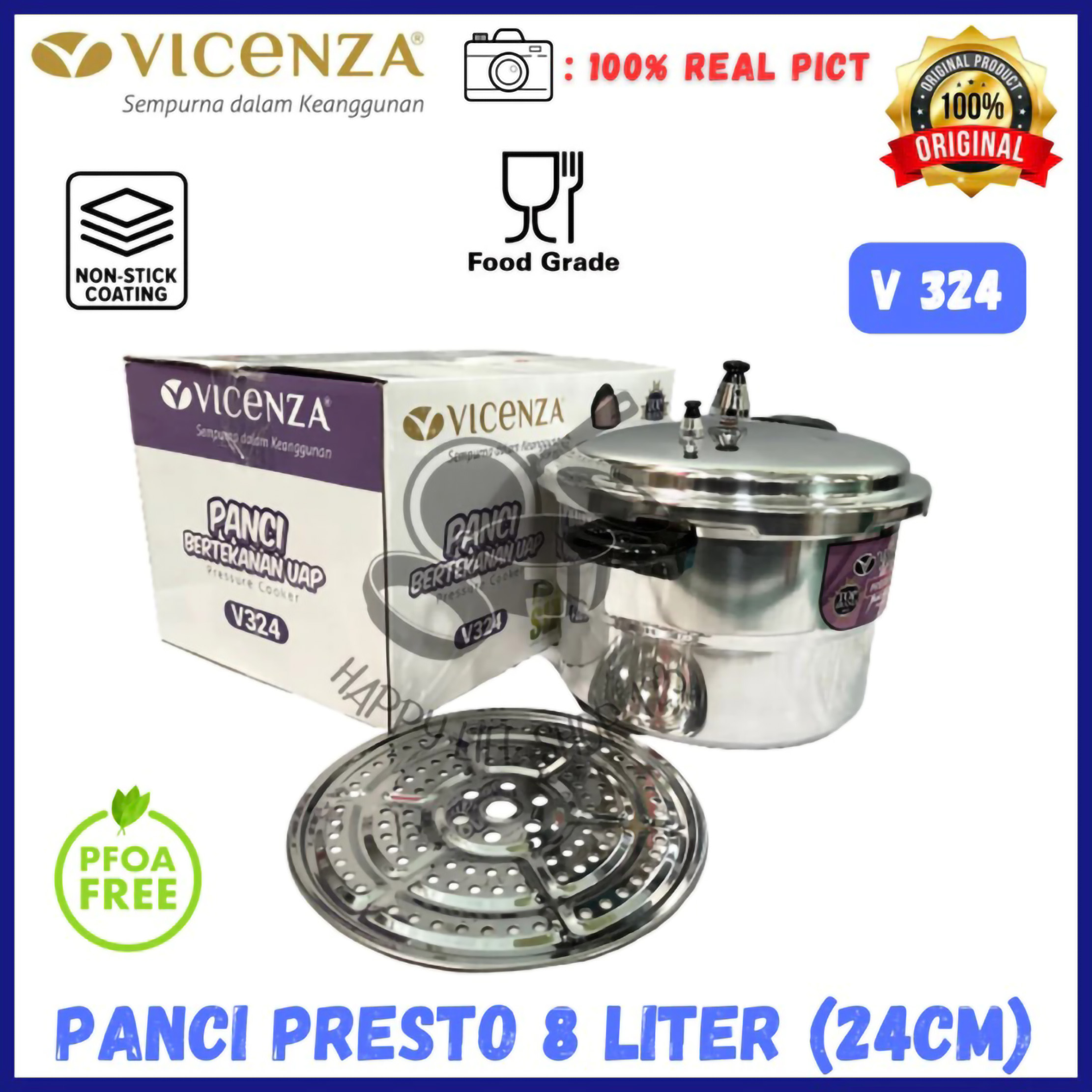 Vicenza Vicenza Panci Presto 8 liter  V324ES