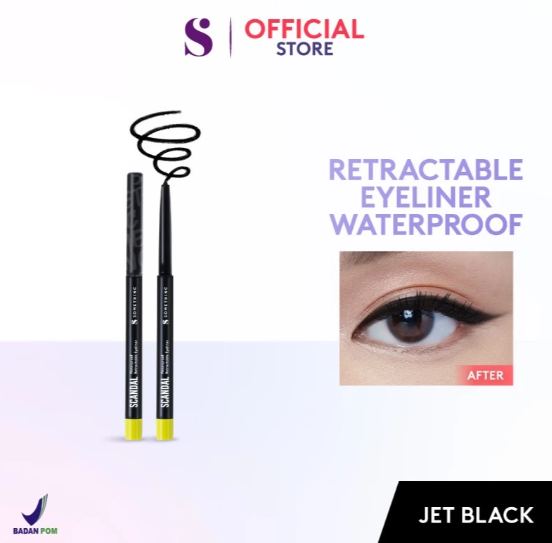 Royal Pesona Indonesia SOMETHINC SCANDAL Waterproof Retractable Eyeliner - Jet Black
