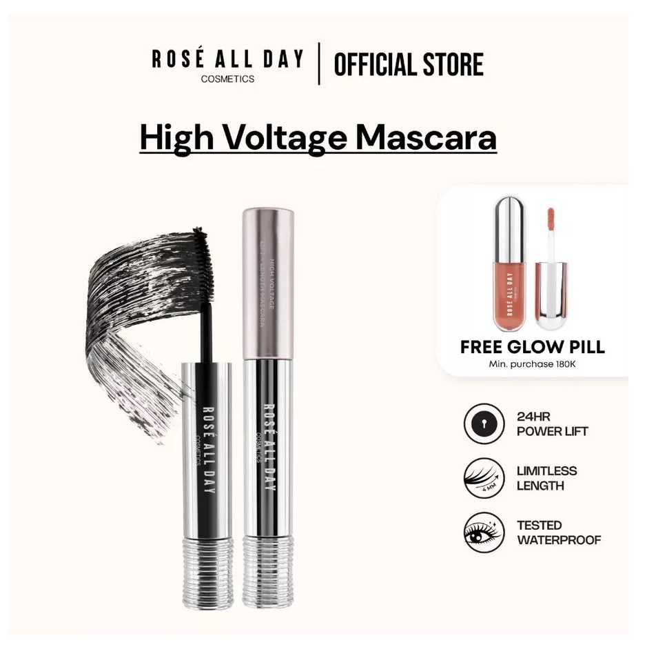 Rose Cosmetic Indonesia Rosé All Day High Voltage Mascara