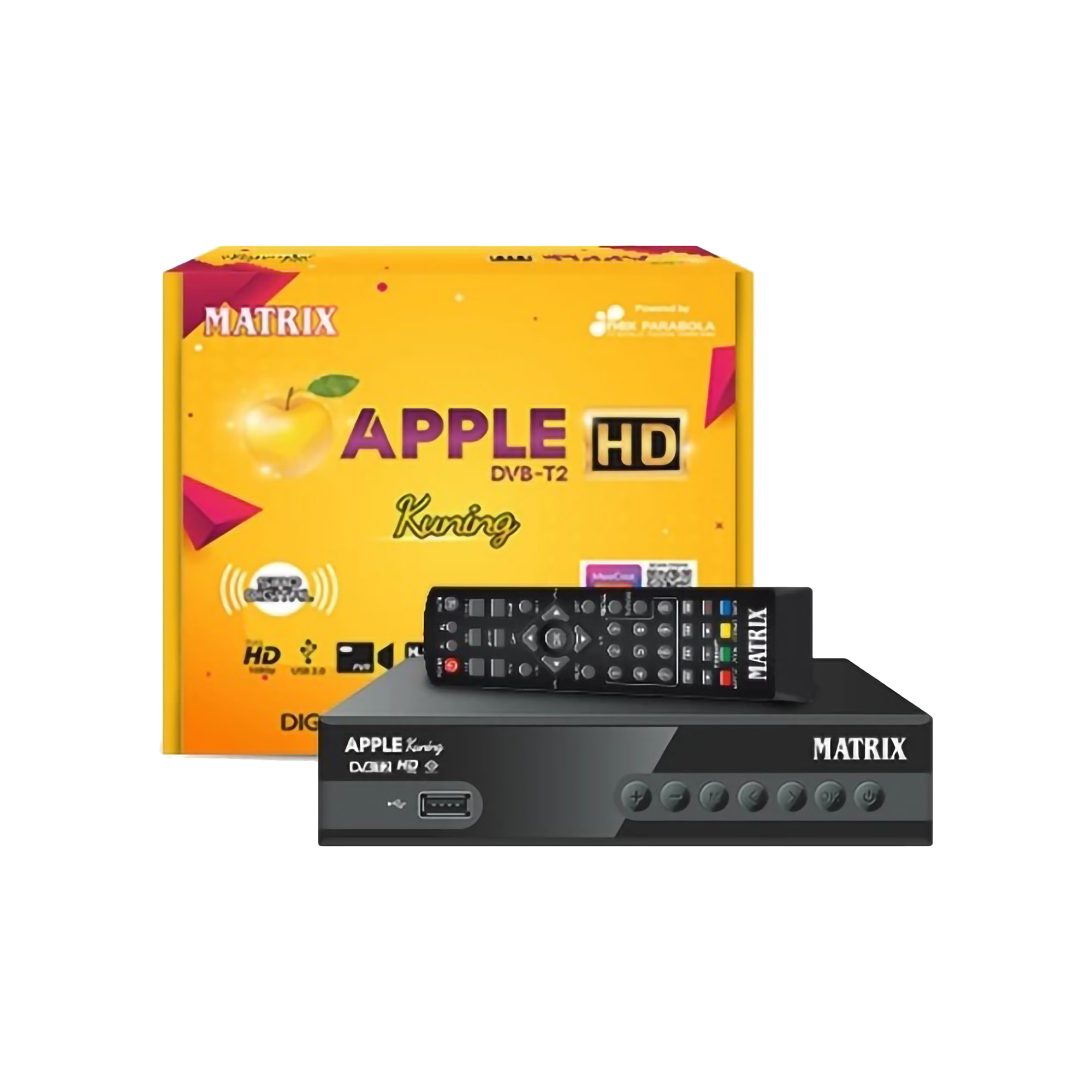 MATRIX Set Top Box Apple Kuning  ｜ DVBT2 HD