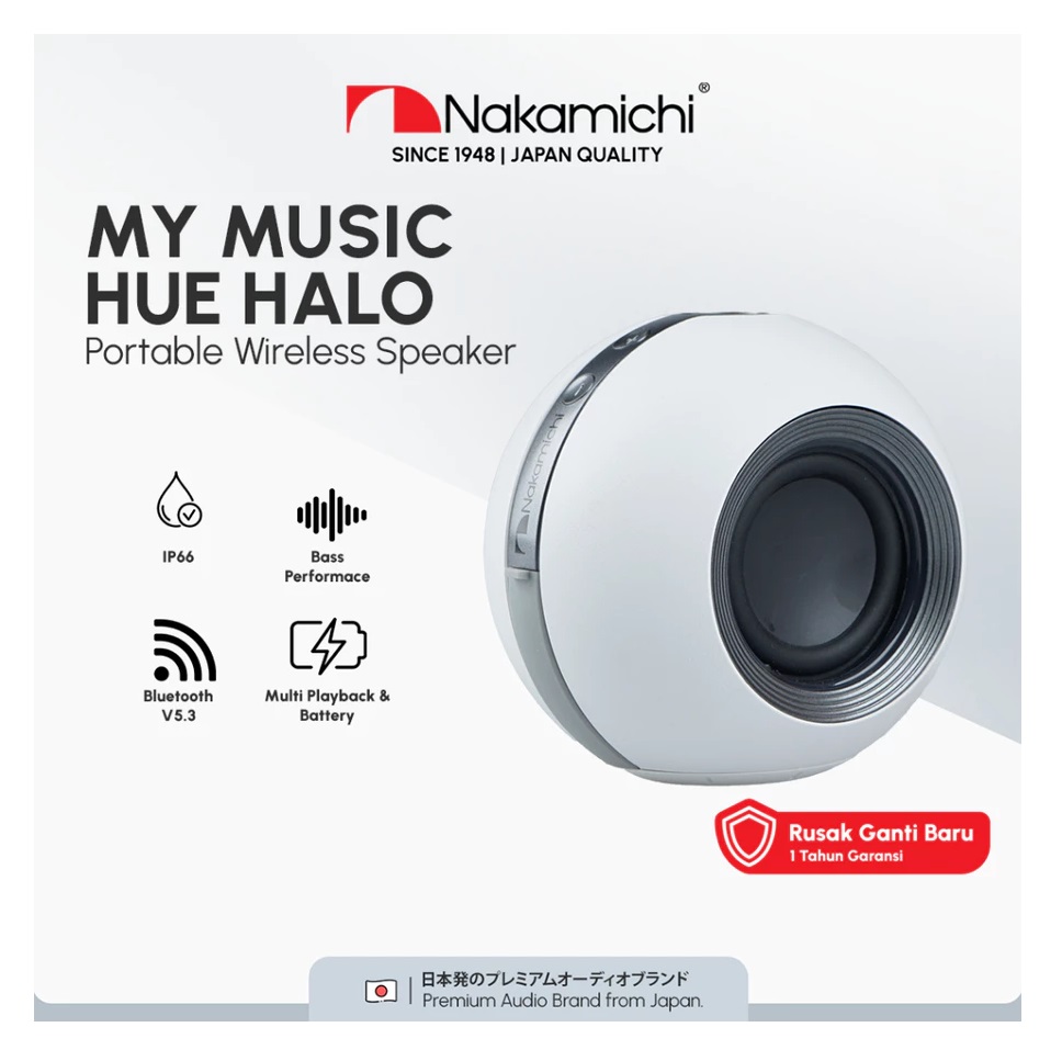 Nakamichi Nakamichi My Music Hue Halo Portable Wireless Speaker