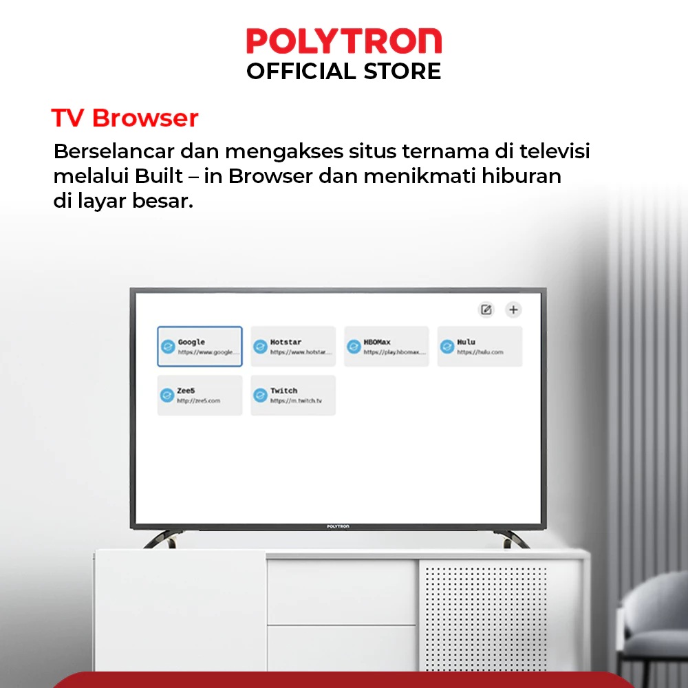 Hartono Istana Teknologi Polytron Smart Lite Digital TV 32"  PLD 32CV1869