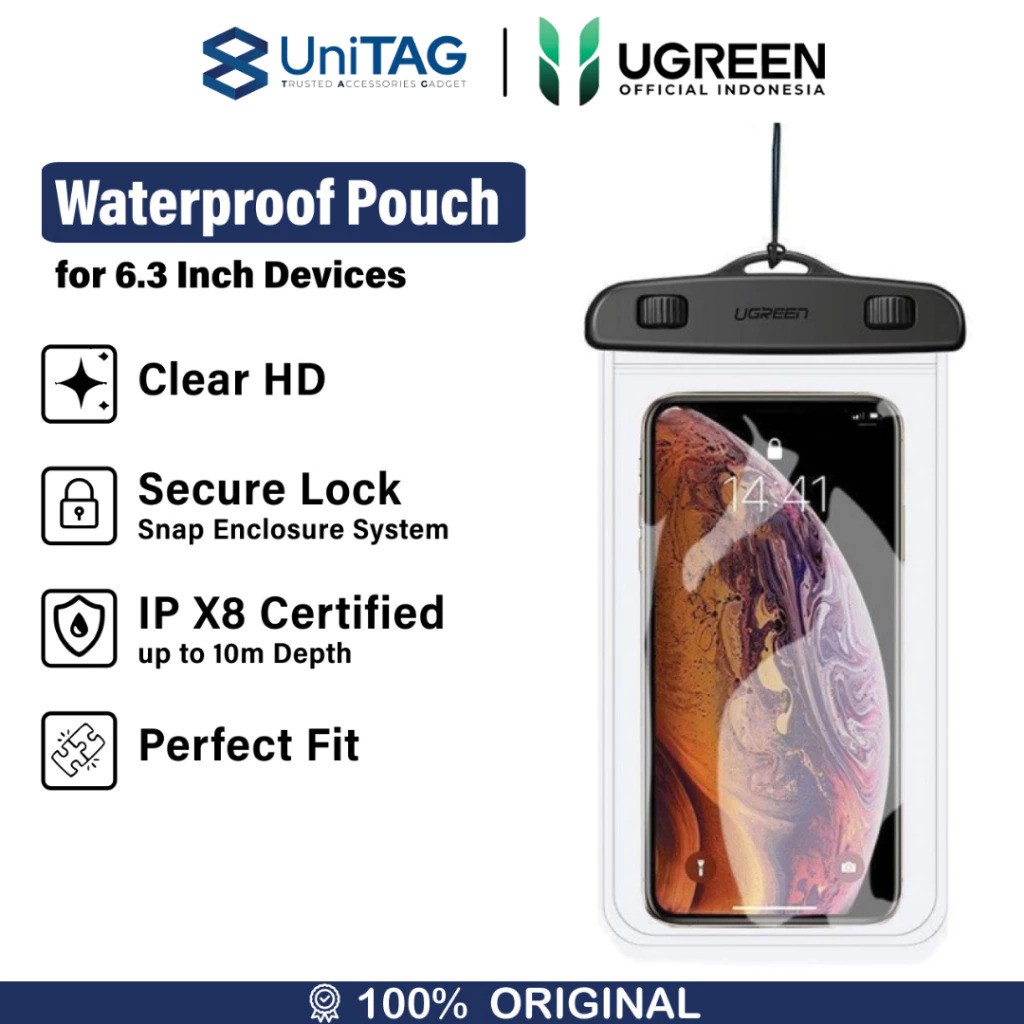 UGREEN Ugreen Waterproof Case Universal Clear Pouch