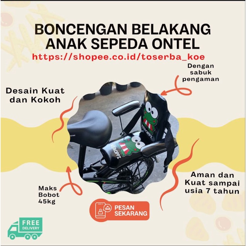 Boncengan Onthel untuk Anak di Belakang Sepeda 4