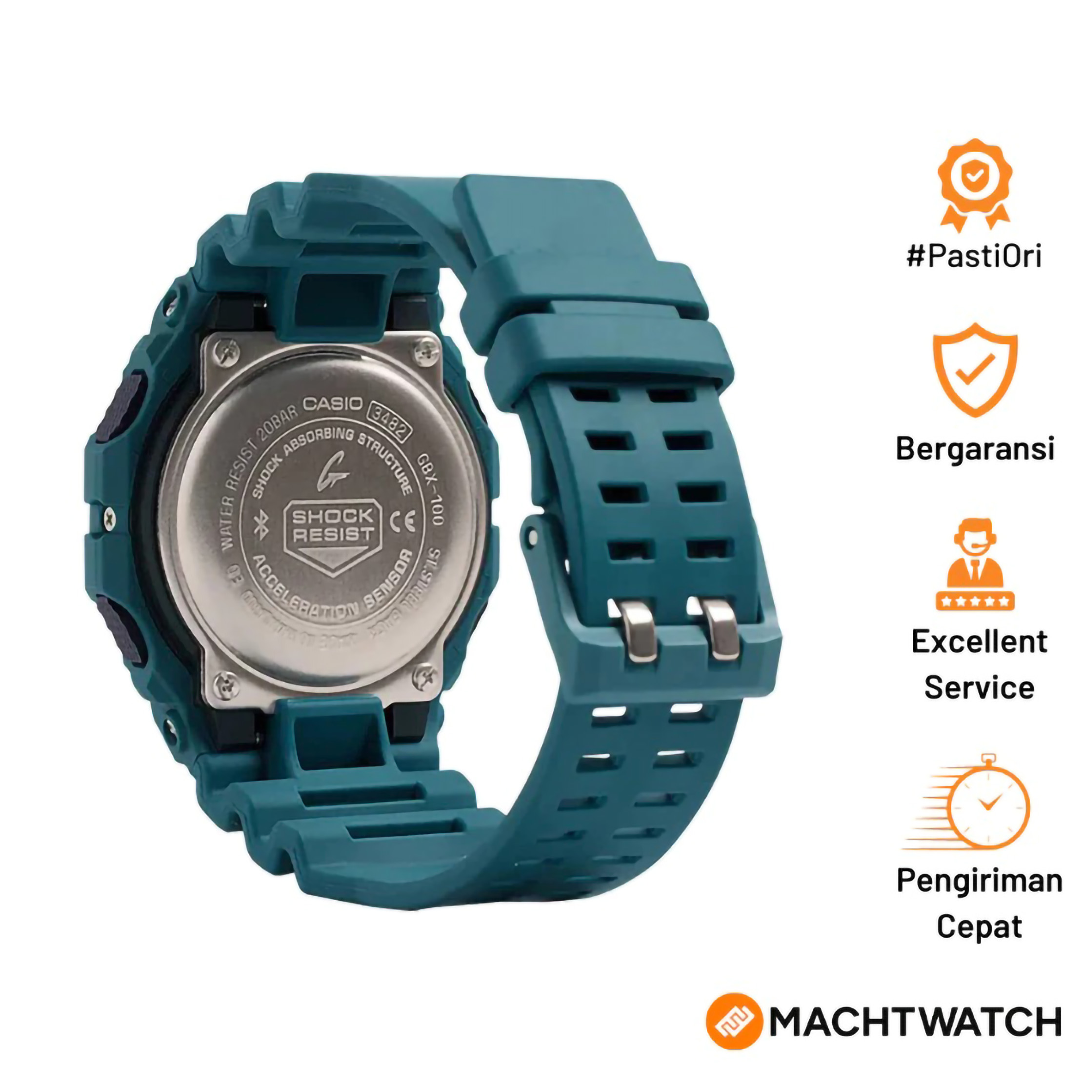 CASIO CASIO G-SHOCK G-Lide Men Black Digital Dial Tosca Resin Band GBX-100-2DR