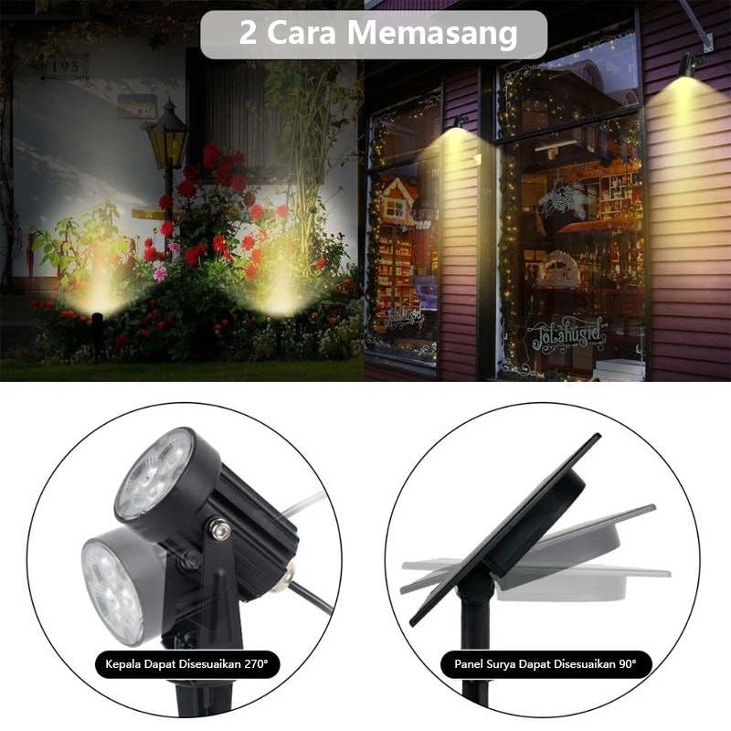 QIMEDO Lampu Taman Tenaga Surya 4PCS 4