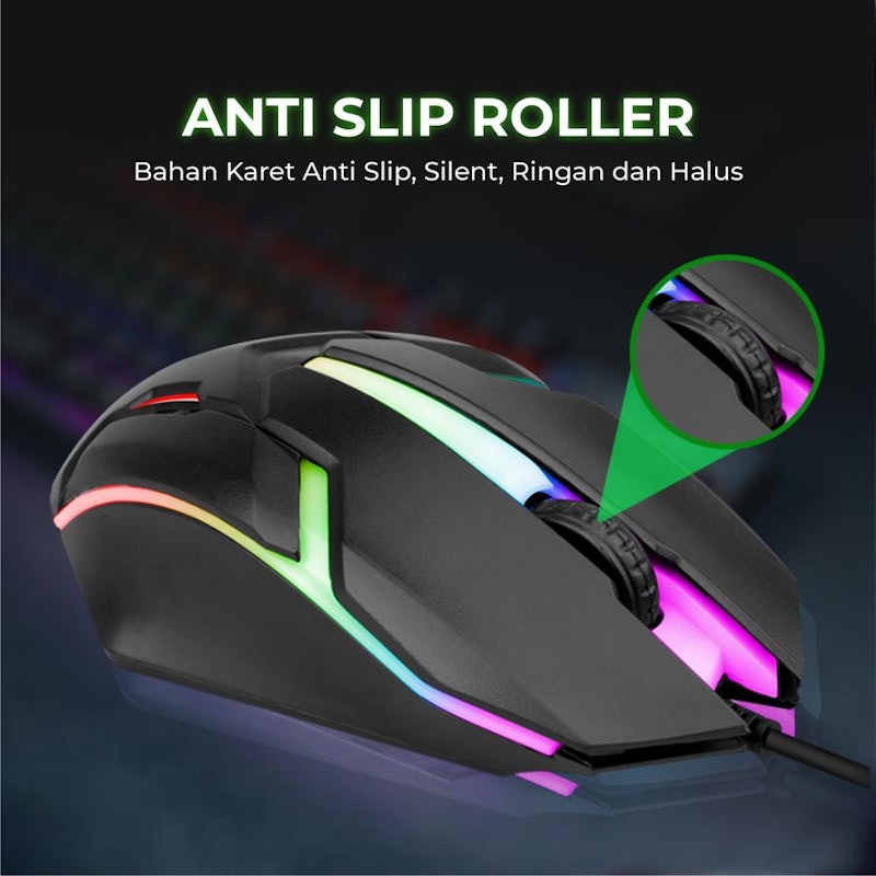 Jertech Bundle Mouse Gaming M200 Plus Mousepad MP32 4