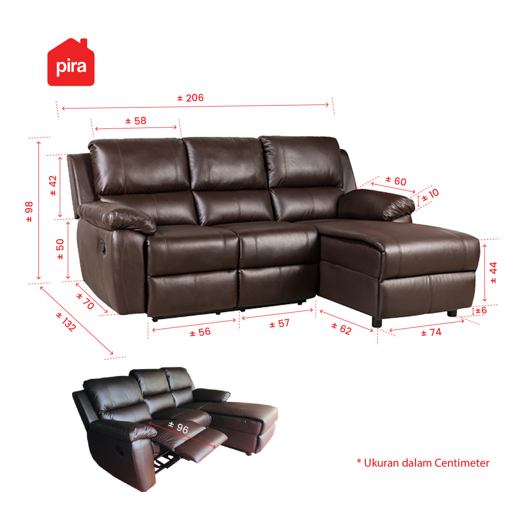 Liverpool Recliner L 3S Bavarian 4