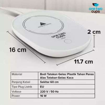  One Two Cups Coffee Cup Warmer Heating Pad NN201