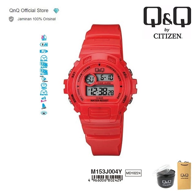 Citizen Watch Q&Q Jam Tangan Wanita Digital Sport M153J