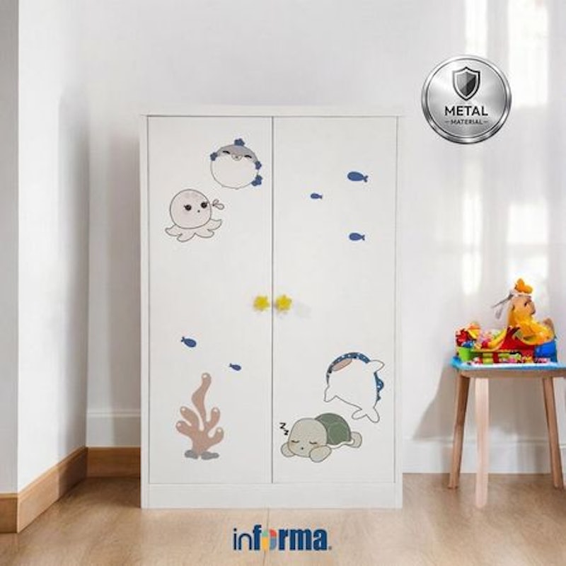 Informa Kiara Lemari Pakaian Anak 2 Pintu Metal 2