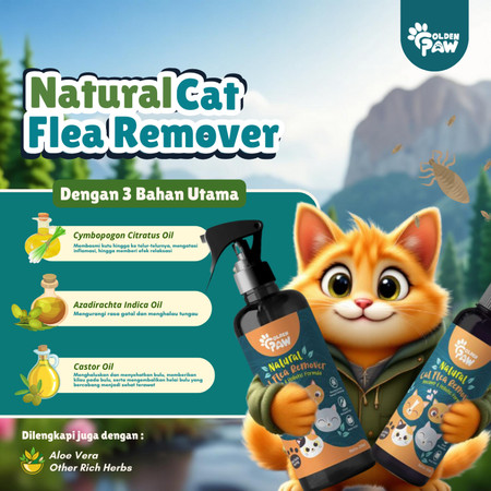 Golden Paw Natural Cat Flea Remover 4