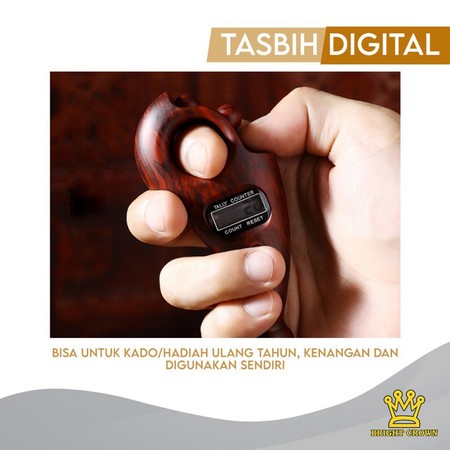 Bright Crown Webstore Bright Crown Tasbih Digital Kayu Modern