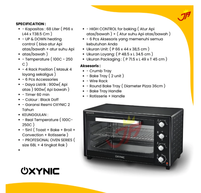  Oxynic Gigante Huge Oven Series