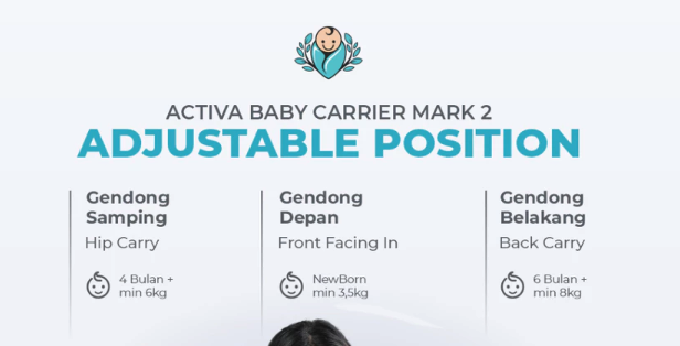 Safa Swarna Cipta Bayiku.id Activa Baby Carrier Mark II Solid Series