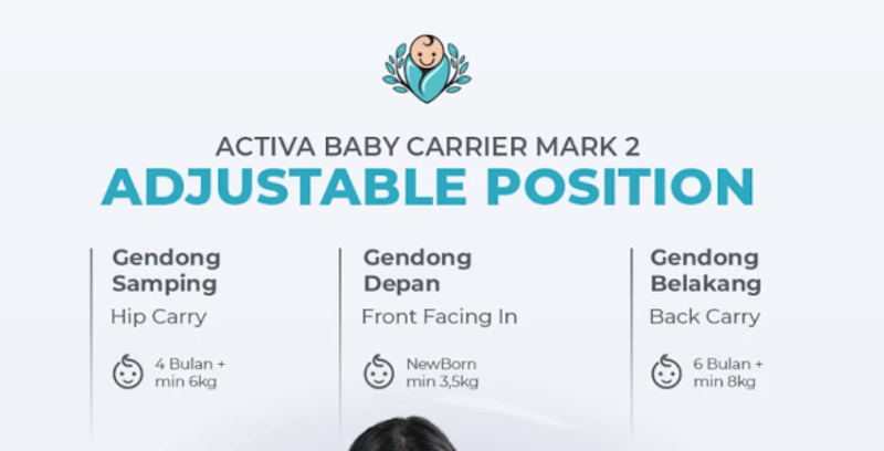 Bayiku.id Activa Baby Carrier Mark II Solid Series 4