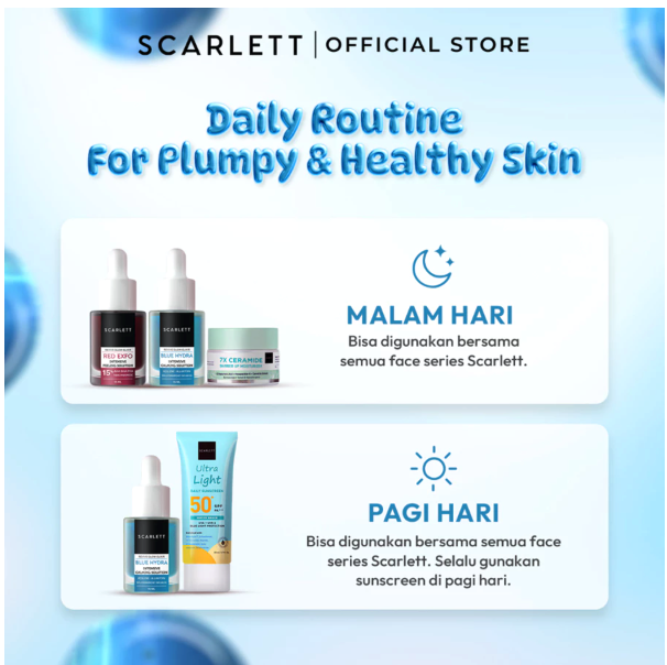 Opto Lingkar Sejahtera Scarlett Whitening Blue Hydra Intensive Calming Solution Serum