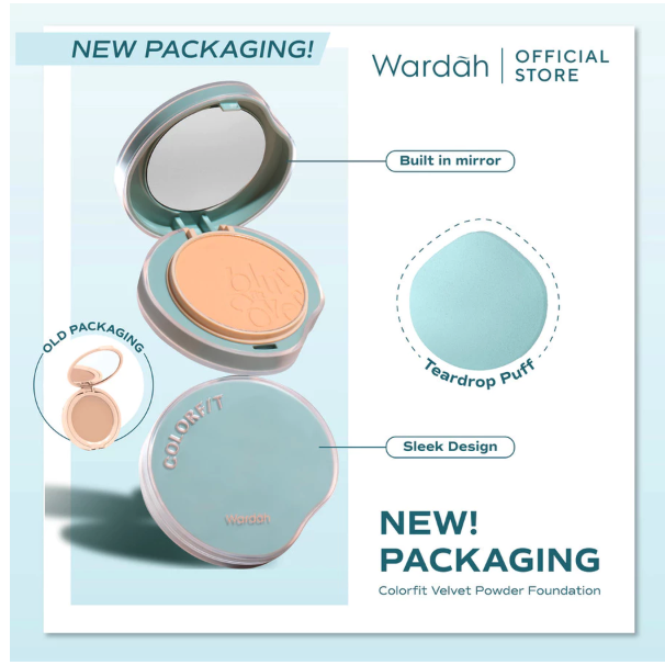 Paragon Technology and Innovation Wardah Colorfit Velvet Powder Foundation 22N Light Ivory