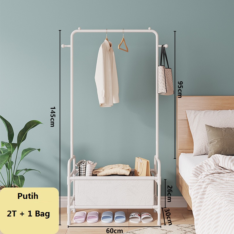  Muzy Rak Besi Tempat Penyimpanan Pakaian HSH120