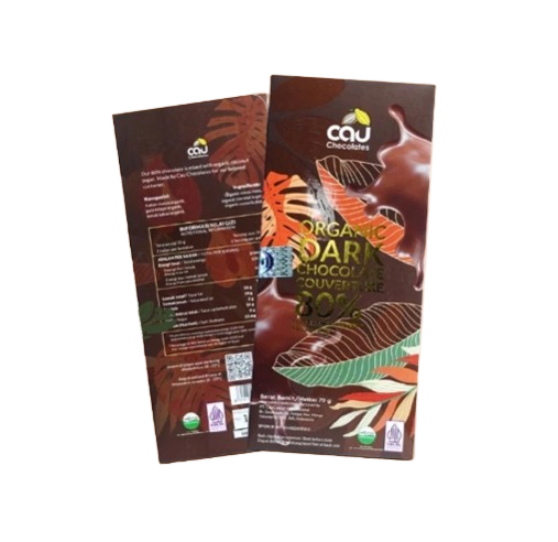 Cau Chocolates Organic Dark Chocolate Couverture 80% 70 g