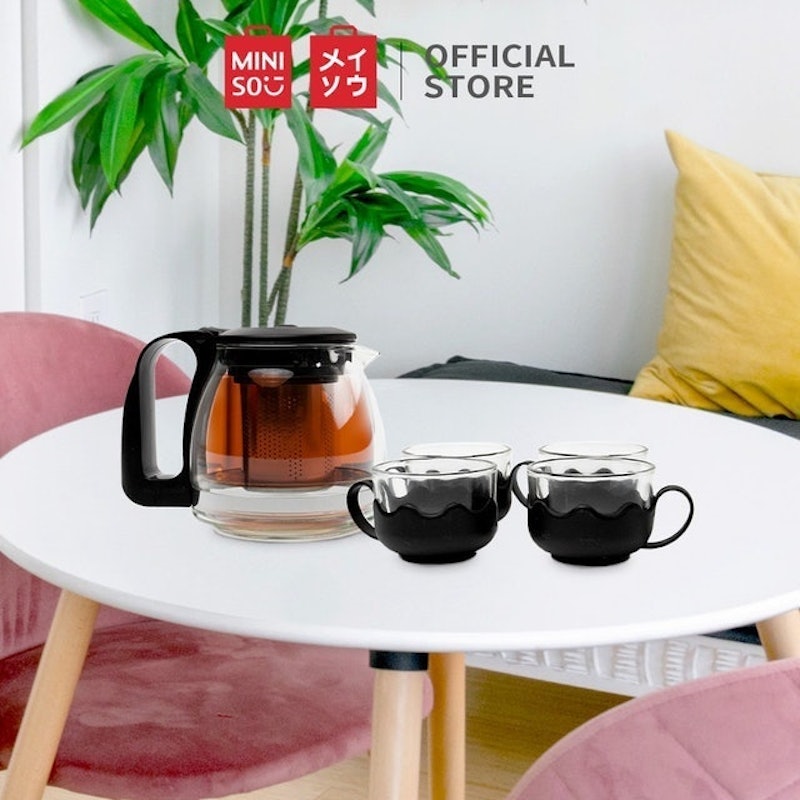 Set Teko Teh Kaca dan Gelas 5
