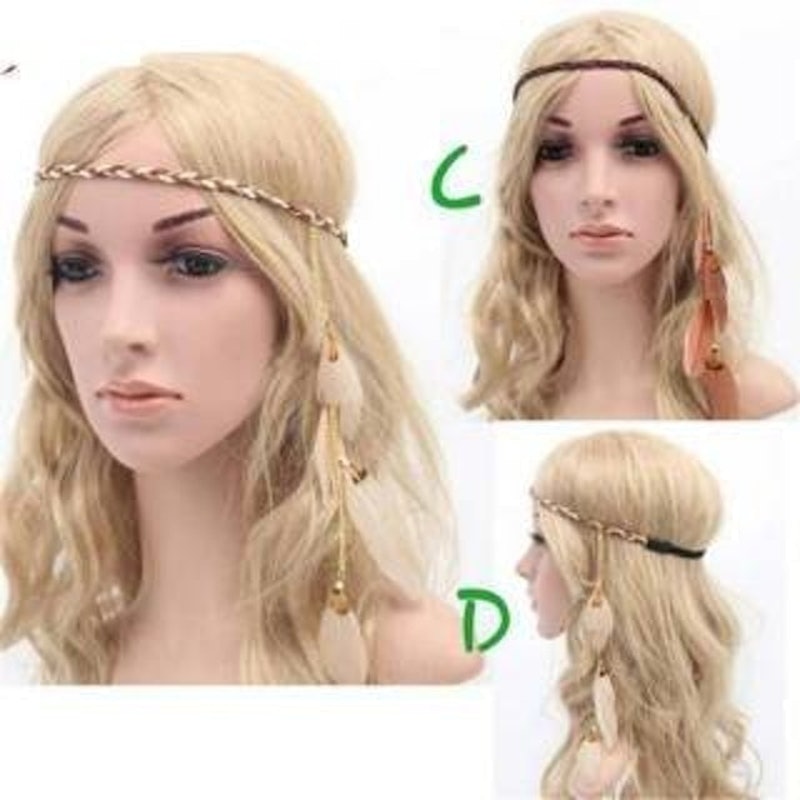 Hiasan Kepala Bulu Indian Bohemian 2