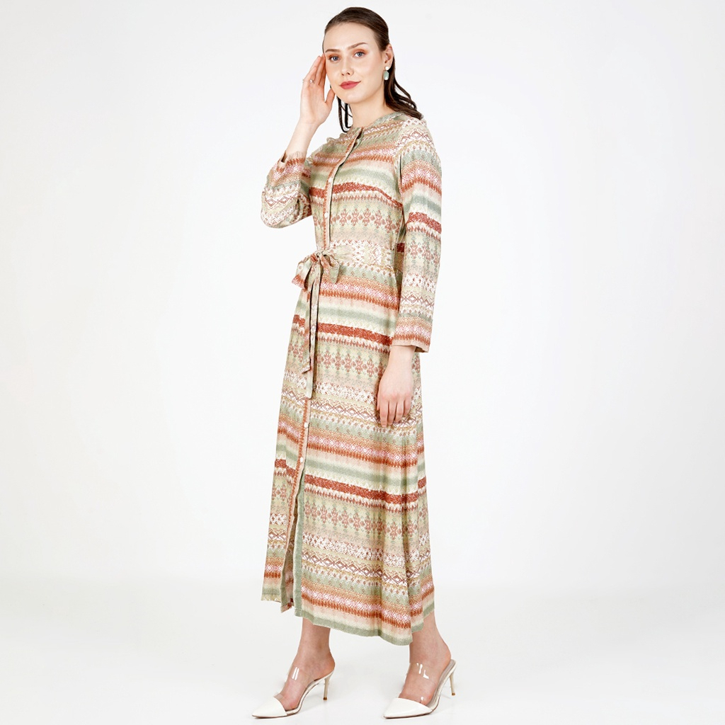 Gamis Green Brown Tribal 4