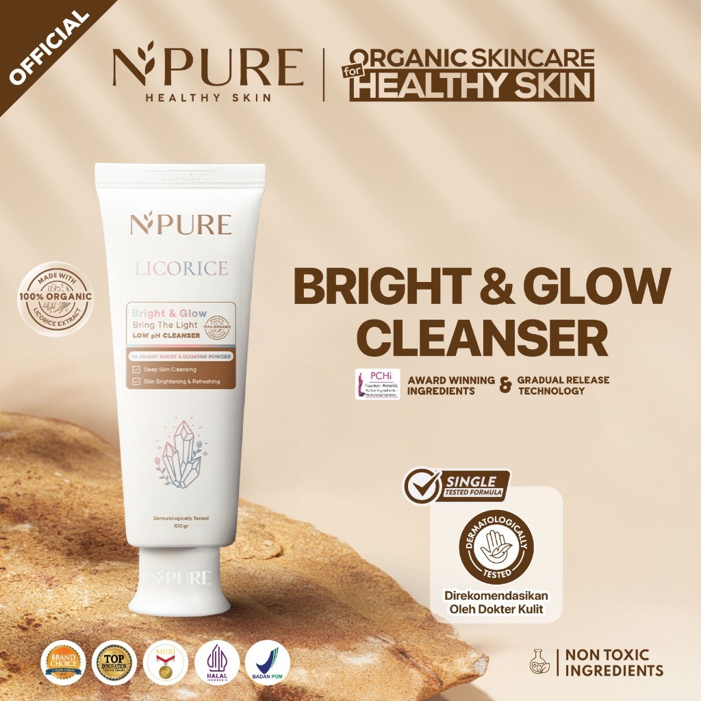 Penta Natural Kosmetindo N'PURE Licorice Bright & Glow Bring The Light Cleanser