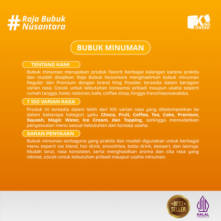 Raja Bubuk Nusantara King Powder Bubuk Minuman Rasa Thai Tea 1 kg