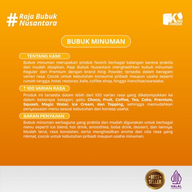 King Powder Bubuk Minuman Rasa Thai Tea 1 kg 4