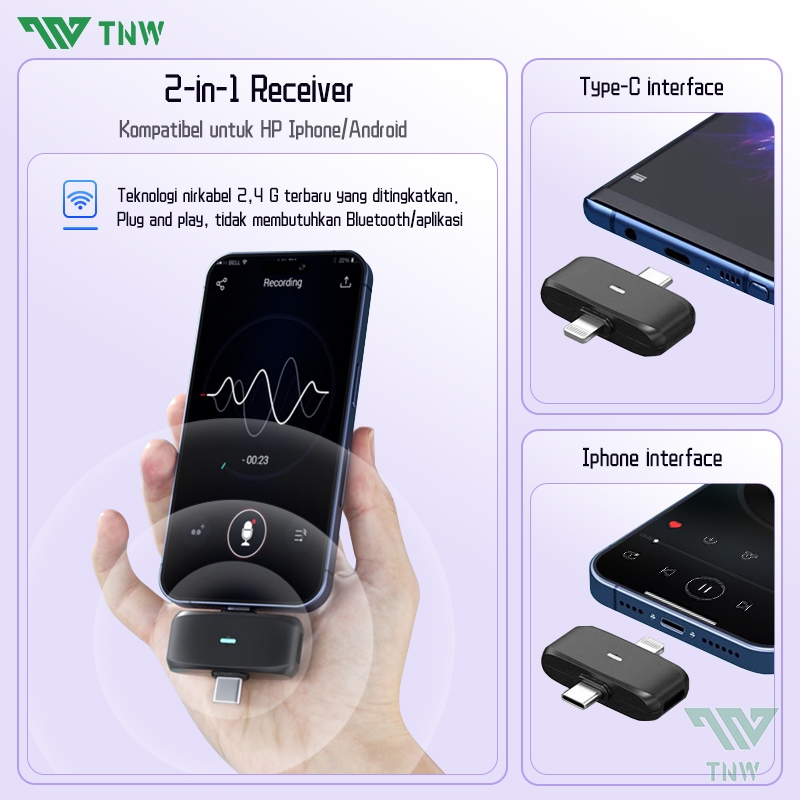 TNW Indonesia TNW 2-In-1 Wireless Microphone A37