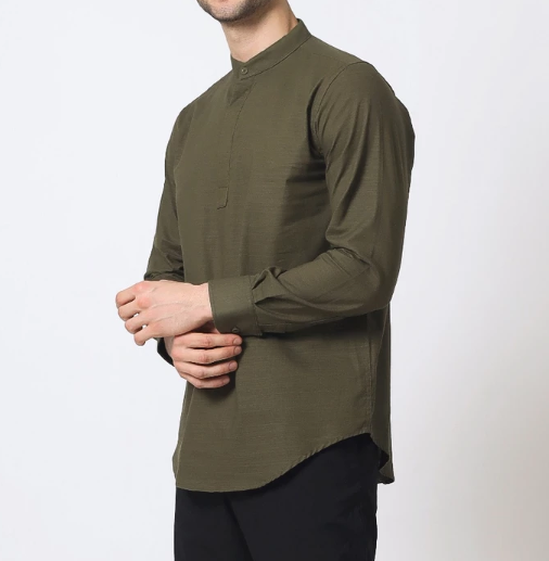  Cotton Well Oman Henley Shirt