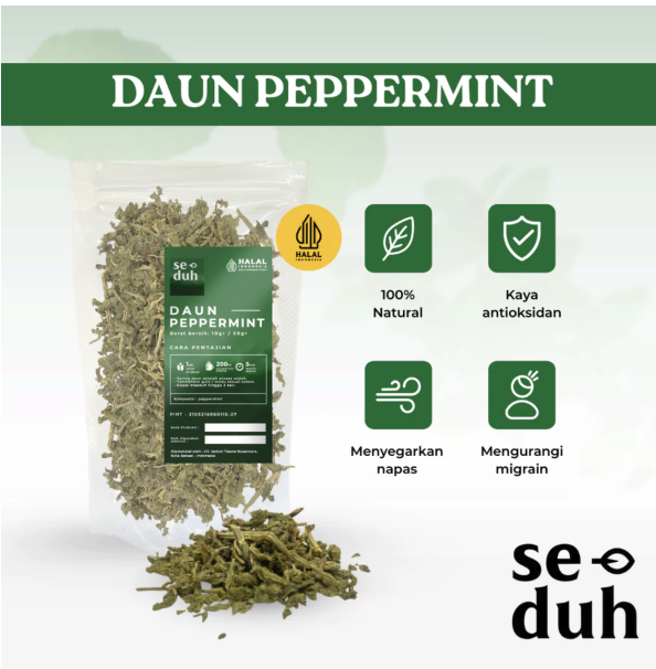 Seduh Tisane Nusantara Seduh Tea & Tisane Daun Peppermint Rolled Tea 50 gram