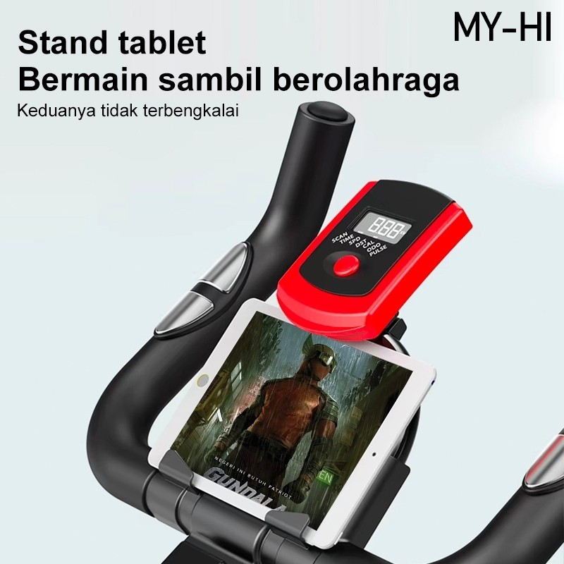  MY-HI Sepeda Statis Hitam-8