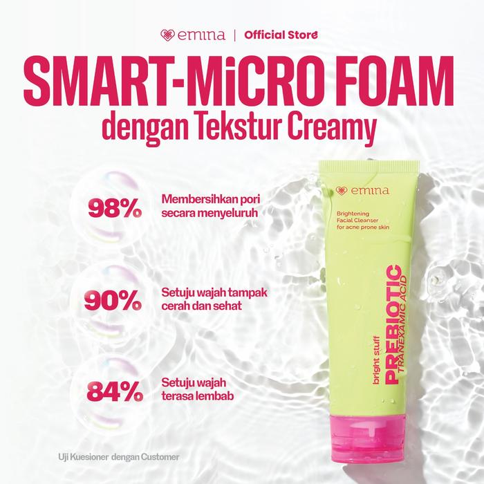 Paragon Technology and Innovation Emina Bright Stuff Prebiotic Tranexamic Acid Brightening Facial Cleanser