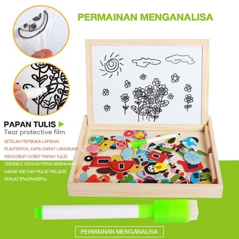 Educational Magnetic Puzzle Board (100 Pcs) 3